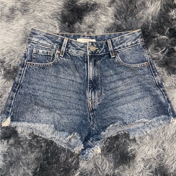 PacSun high rise festival denim shirt shorts - Picture 1 of 7